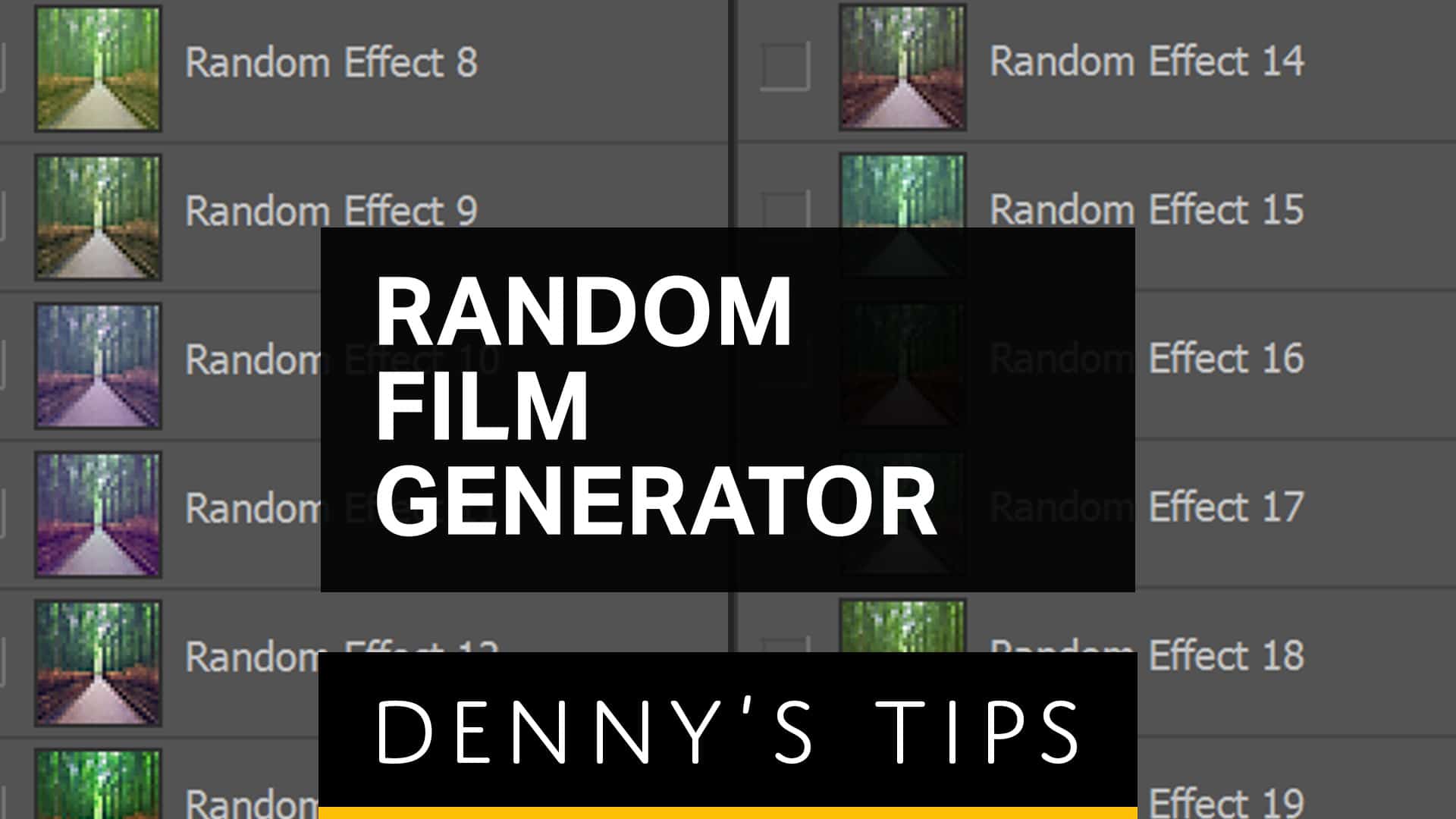 Random Film Generator for Photoshop
